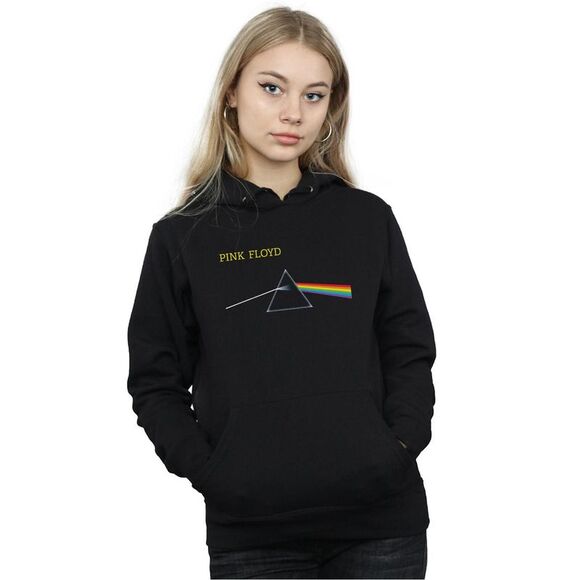 Pink Floyd Womens/Ladies Chest Prism Hoodie / Black
